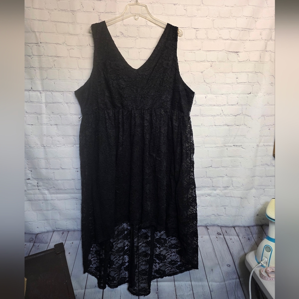 Torrid Black High Low Lace Dress
